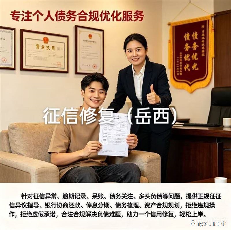 在岳西专征信异常处理，修复，协商债务梳理